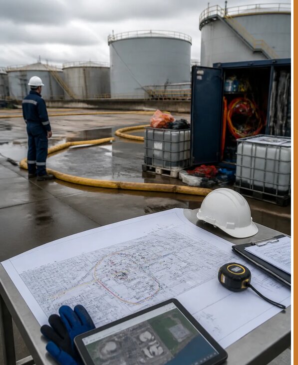 Разработка плана ликвидации разливов нефти в Беслане